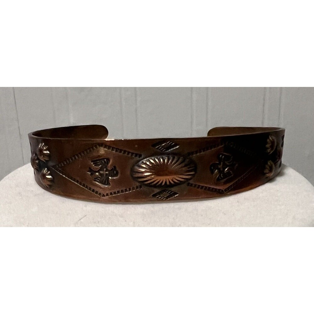 Vintage Copper Bell Cuff Bracelet